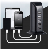 UKRYTA KAMERA WiFi W ŁADOWARCE 5xUSB ŁADOWARKA SZPIEGOWSKA PODGLĄD NA ŻYWO