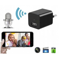 ZASILACZ ŁADOWARKA SIECIOWA USB Z KAMERĄ 1080P
