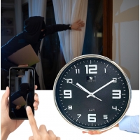 DYSKRETNIE UKRYTA MINI KAMERA WiFi W ZEGARZE NA ŚCIANĘ, PODGLĄD NA TELEFON