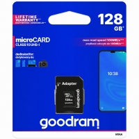 MARKOWA KARTA PAMIĘCI GOODRAM 128 GB MICRO SD HC CLASS 10 DO KAMER ITP.