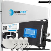 WZMACNIACZ 65dBi ZASIĘGU SIECI GSM/DCS INTERNETU 4G + ANT 15m GOTOWY ZESTAW