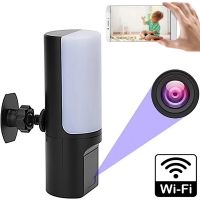 UKRYTA KAMERA SZPIEGOWSKA WIFI LAMPA ŚCIENNA DETEKCJA RUCHU PODGLĄD NA ŻYWO