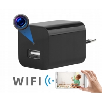 DYSKRETNIE UKRYTA KAMERA  WiFi W ŁADOWARCE SIECIOWEJ USB, OBRAZ NA ŻYWO