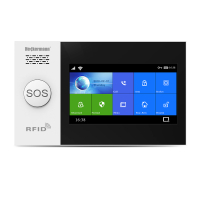 ALARM BEZPRZEWODOWY Wi-Fi / GSM Z DUŻYM DOTYKOWYM LCD, APP Tuya - KOMPLET