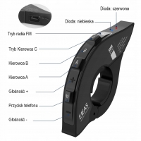 PILOT STEROWANIA INTERKOMU INTERCOMU NA KIEROWNICĘ EUC EJEAS BLUETOOTH 5.1