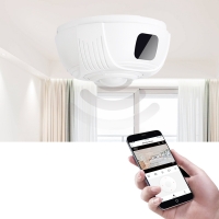 UKRYTA KAMERA WIFI W ATRAPIE CZUJNIKA DYMU CZADU DETEKCJA, OBRAZ + DŹWIĘK