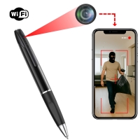 DYSKRETNIE UKRYTA KAMERA SZPIEGOWSKA WiFi W DŁUGOPISIE, PODGLĄD NA TELEFON