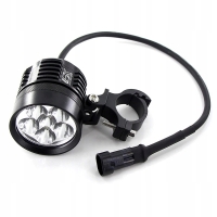 SOLIDNY HALOGEN MOTOCYKLOWY LED CREE 60W 6000LM MOC ŚWIECENIA 12-24V 6000K