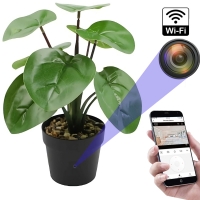 KAMERA WIFI DYSKRETNIE UKRYTA W KWIATKU DETEKCJA RUCHU OBRAZ NA ŻYWO FullHD