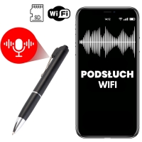 DYSKRETNY DYKTAFON SZPIEGOWSKI WIFI W DŁUGOPISIE PODSŁUCH DETEKCJA GŁOSU
