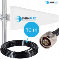 WZMACNIACZ REPEATER SYGNAŁU TELEFONU GSM, INTERNETU 2G 4G +ANTENY 20dBi 10m