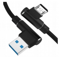 KABEL KĄTOWY 2 w 1 Micro USB + Typ-C DO TELEFONU, KAMERY, LOKALIZATORA GPS