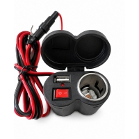ŁADOWARKA MOTOCYKLOWA USB 12-24V do MOTORU SKUTERA QUAD GNIAZDO ZAPALNICZKI