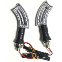 KIERUNKOWSKAZY MOTOCYKLOWE LED DO SKUTERA QUAD KIERUNKI MIGACZE