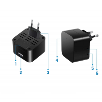 DYSKRETNIE UKRYTA KAMERA  WiFi W ŁADOWARCE SIECIOWEJ USB, PODGLĄD NA ŻYWO