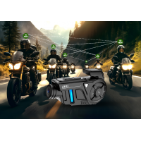 INTERKOM MOTOCYKLOWY EJEAS K1 KAMERA 2K VIDEO 1000m WIFI MESH 4 OSOBY BT5.1