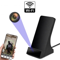 ŁADOWARKA INDUKCYJNA Z DYSKRETNIE WBUDOWANĄ KAMERĄ WiFi, PODGLĄD NA TELEFON