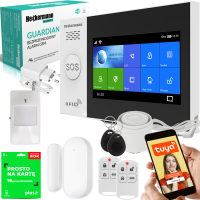 ALARM BEZPRZEWODOWY Wi-Fi / GSM Z DUŻYM DOTYKOWYM LCD, APP Tuya - KOMPLET
