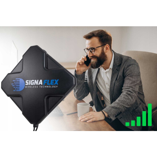 ANTENA DOOKÓLNA DUAL X-Cross 40 dBi GSM, AERO2, 4G LTE z 2x CRC9 + Mapa BTS