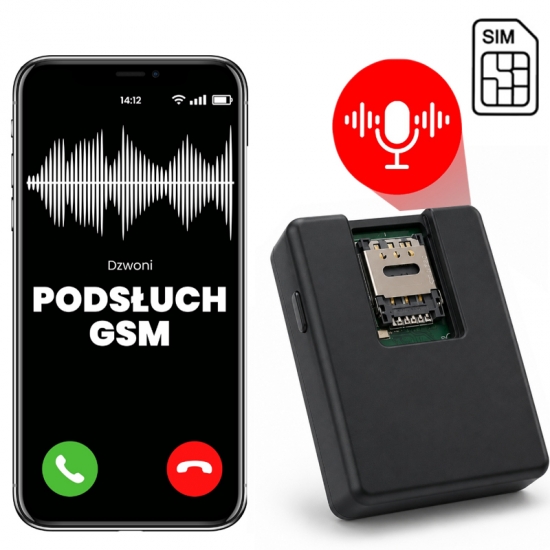 MINI DYKTAFON PLUSKWA NA KARTĘ SIM GSM, PODSŁUCH NA ŻYWO, AKTYWACJA GŁOSOWA