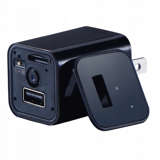 ZASILACZ ŁADOWARKA SIECIOWA USB Z KAMERĄ 1080P