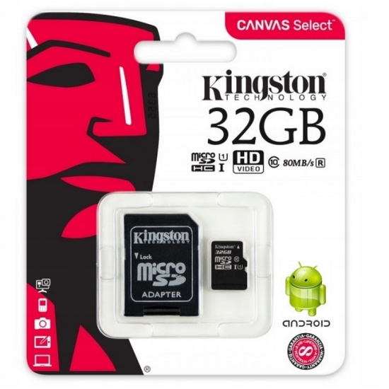 KARTA PAMIĘCI DO SMARTFONA microSD 32GB + ADAPTER