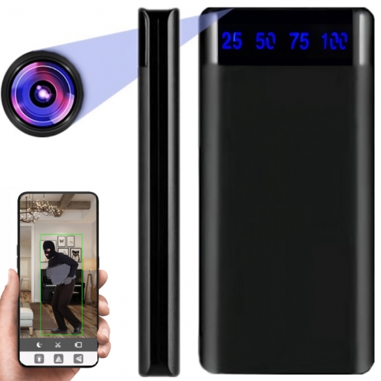 POWERBANK UKRYTA KAMERA SZPIEGOWSKA W POWERBANKU WiFi OBRAZ NA ŻYWO 10000mA