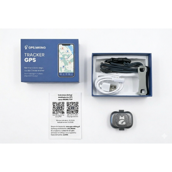 OBROŻA LOKALIZATOR GPS ŚLEDZENIE PSA i KOTA IP67 Z ALARMEM STREFY APLIKACJA