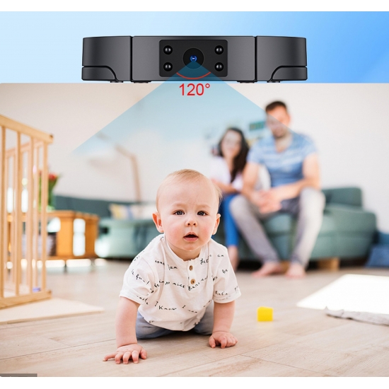 BEZPRZEWODOWA KAMERA SZPIEGOWSKA 1080P DETEKCJA RUCHU, NAGRYWANIE 8 GODZIN