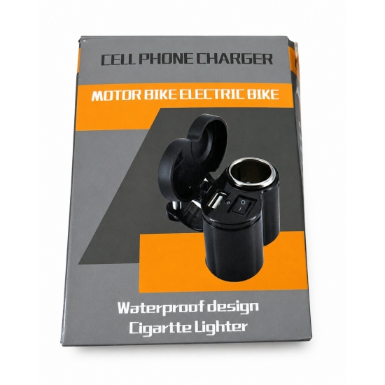 ŁADOWARKA MOTOCYKLOWA USB 12-24V do MOTORU SKUTERA QUAD GNIAZDO ZAPALNICZKI
