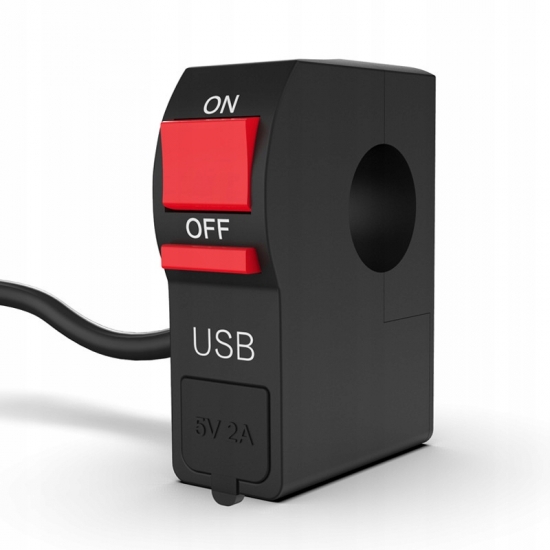 PRZEŁACZNIK WŁĄCZNIK USB MOTOCYKLOWY DO MOTORU