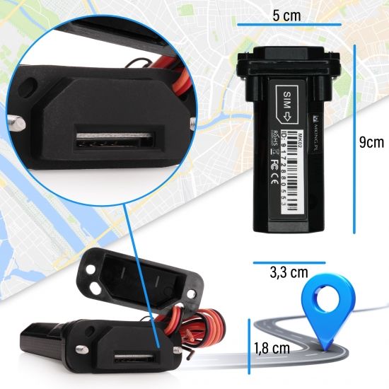 LOKALIZATOR GPS - ŚLEDZENIE POJAZDU SAMOCHODU ŁODZI - WODOODPORNY IP67