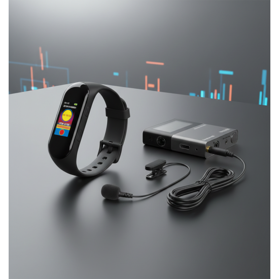 DYSKRETNY REJESTRATOR DYKTAFON UKRYTY W ZEGARKU, PODSŁUCH, AKTYWACJA GŁOSEM