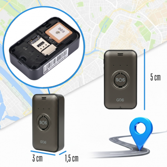 MINI MAŁY LOKALIZATOR TRACKER GPS Z PODSŁUCHEM DO ŚLEDZENIA, BEZ ABONAMENTU