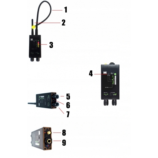 PRECYZYJNY WYKRYWACZ LOKALIZATORÓW KAMER GPS GSM 2G,3G,4G, WIFI, PODSŁUCHÓW