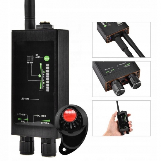 PRECYZYJNY WYKRYWACZ LOKALIZATORÓW KAMER GPS GSM 2G,3G,4G, WIFI, PODSŁUCHÓW