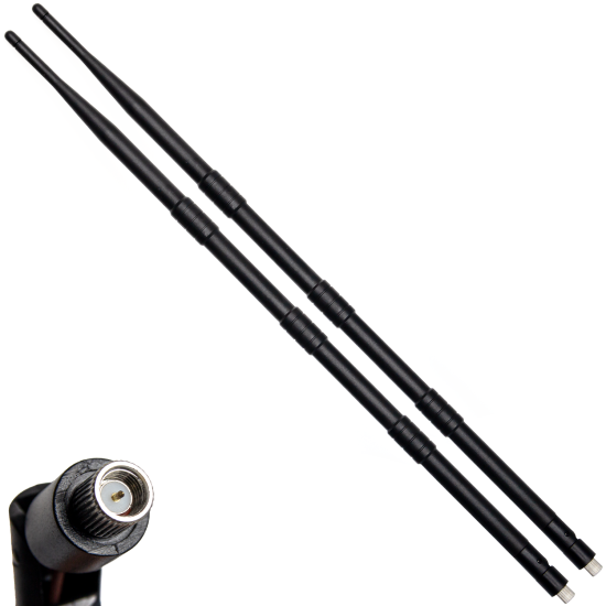 ZESTAW 2 x ANTENA Bat 18dbi SMAm DO ROUTERA 4G LTE Huawei B593 B525 ZTE
