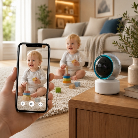 KAMERA WIFI OBROTOWA FULL HD 2MPX TUYA SMART DETEKCJA RUCHU VIDEO NIANIA