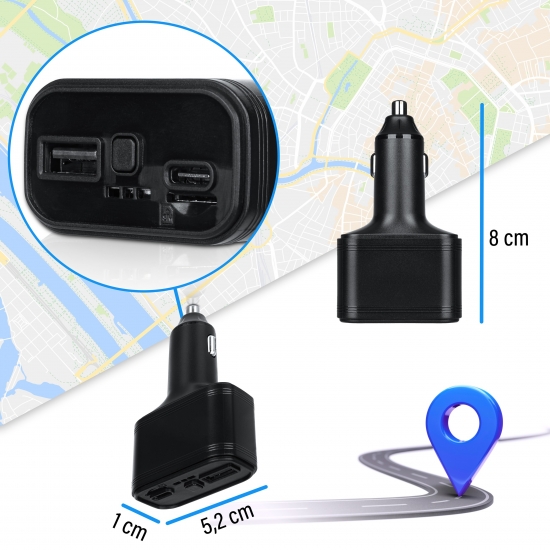 LOKALIZATOR GPS 2G+4G UKRYTY W ŁADOWARCE PODSŁUCH ŚLEDZENIE AUTA SAMOCHODU