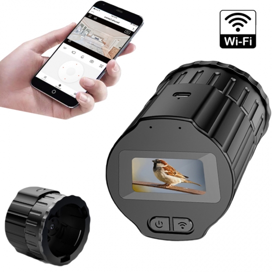 KAMERA WiFi z EKRANEM LCD 1,5" do TELESKOPÓW MIKROSKOPÓW, LUNET, APLIKACJA