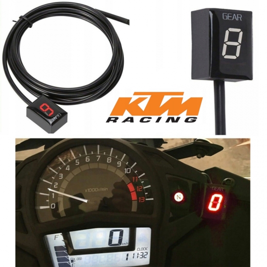 WYŚWIETLACZ, MOTOCYKLOWY WSKAŹNIK BIEGÓW KTM Duke Enduro Adventure RC8 P&P