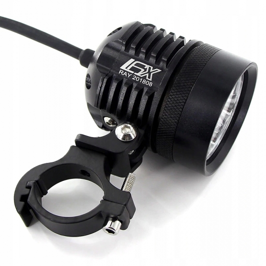 SOLIDNY HALOGEN MOTOCYKLOWY LED CREE 60W 6000LM MOC ŚWIECENIA 12-24V 6000K