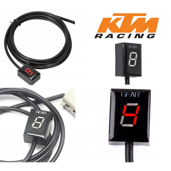 WYŚWIETLACZ, MOTOCYKLOWY WSKAŹNIK BIEGÓW KTM Duke Enduro Adventure RC8 P&P