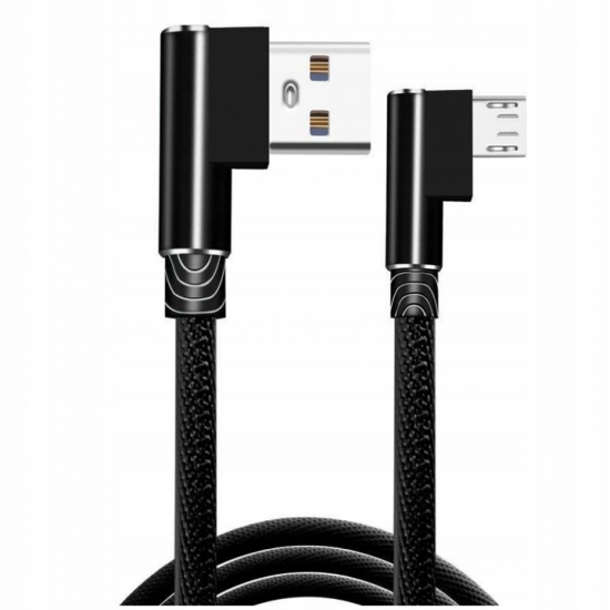 KABEL KĄTOWY 2 w 1 Micro USB + Typ-C DO TELEFONU, KAMERY, LOKALIZATORA GPS