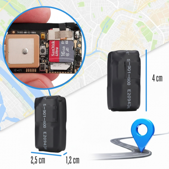 MINI LOKALIZATOR GPS - 4 dni CZUWANIA - ŚLEDZENIE -PODSŁUCH -bateria 400mAh