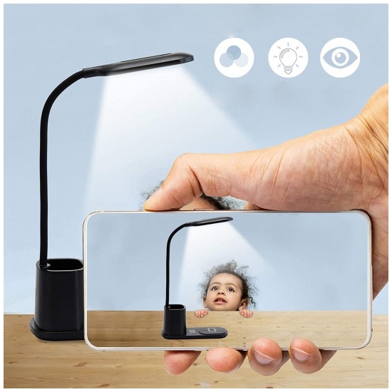 DYSKRETNIE UKRYTA KAMERA WIFI W LAMPCE LED BIURKOWEJ DETEKCJA, OBRAZ+DŹWIĘK