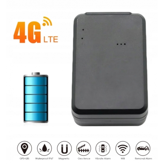 LOKALIZATOR NADAJNIK DO ŚLEDZENIA 4G GPS GSM WIFI MAGNES CZUWANIE DO 60 DNI
