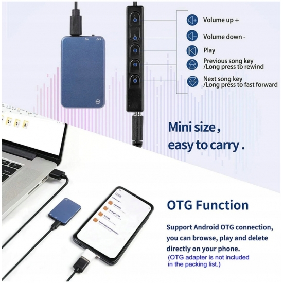 MINI DYKTAFON MAŁY PODSŁUCH SZPIEGOWSKI 32GB HQ