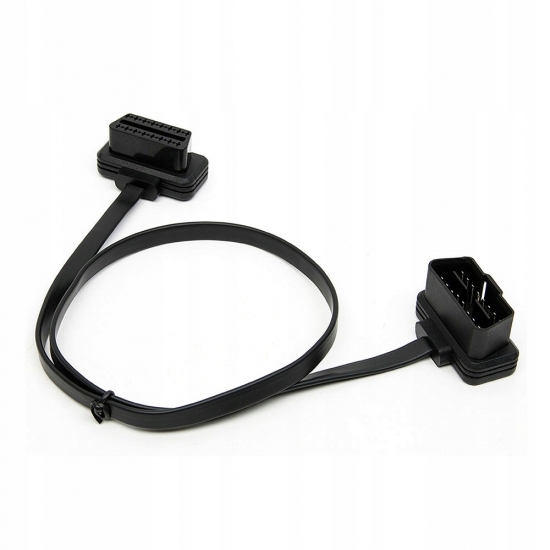 PRZEDŁUŻKA PRZEDŁUŻACZ ADAPTER PŁASKI KABEL 60cm OBD2 16PIN MĘSKI ŻEŃSKI HQ