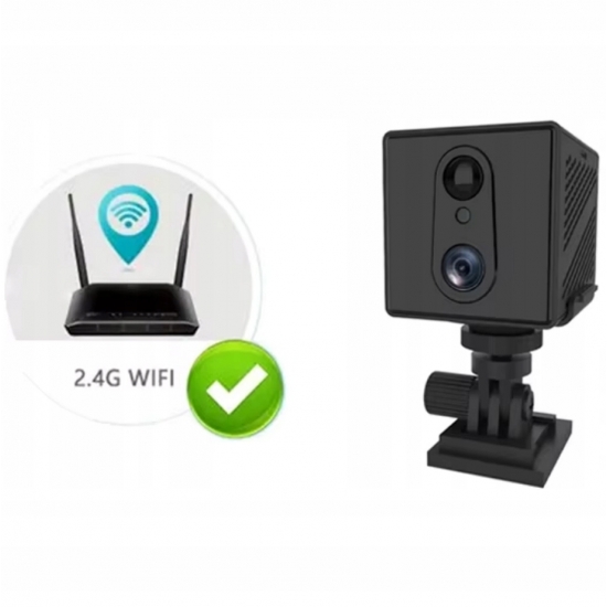 MINIATUROWA KAMERA SZPIEGOWSKA Wi-Fi, CZUJNIK RUCHU PIR, TRYB DZIEŃ / NOC